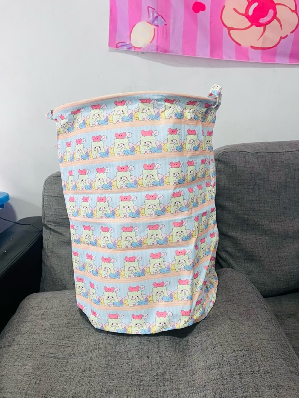 Marumofubiyori canvas basket/toy storage basket/ hamper